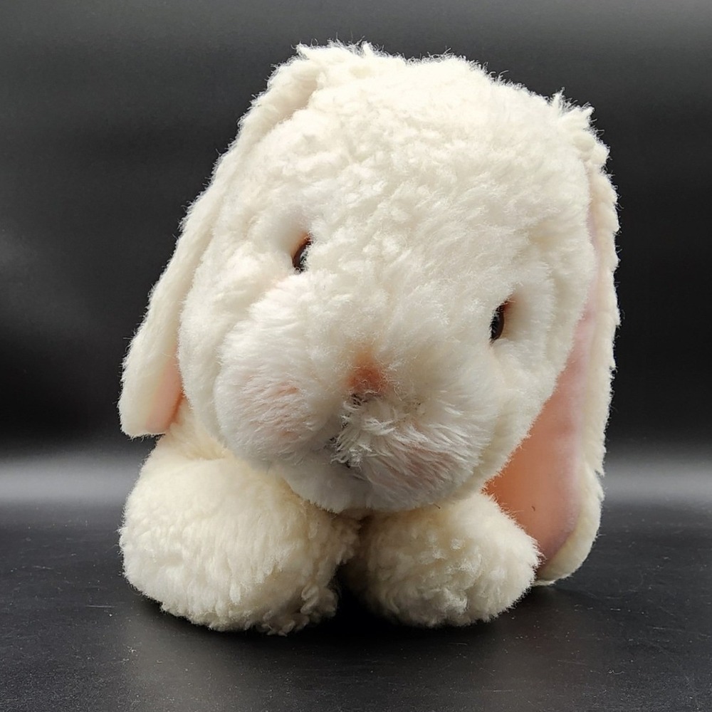 Russ Berrie 12" White Hippity Lop Ear Bunny Rabbit Plush Stuffed Animal 27545